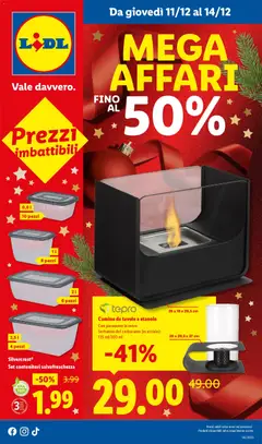 Anteprima dell'opuscolo Volantino Mega Affari dal negozio Lidl valido da 11/12/2025