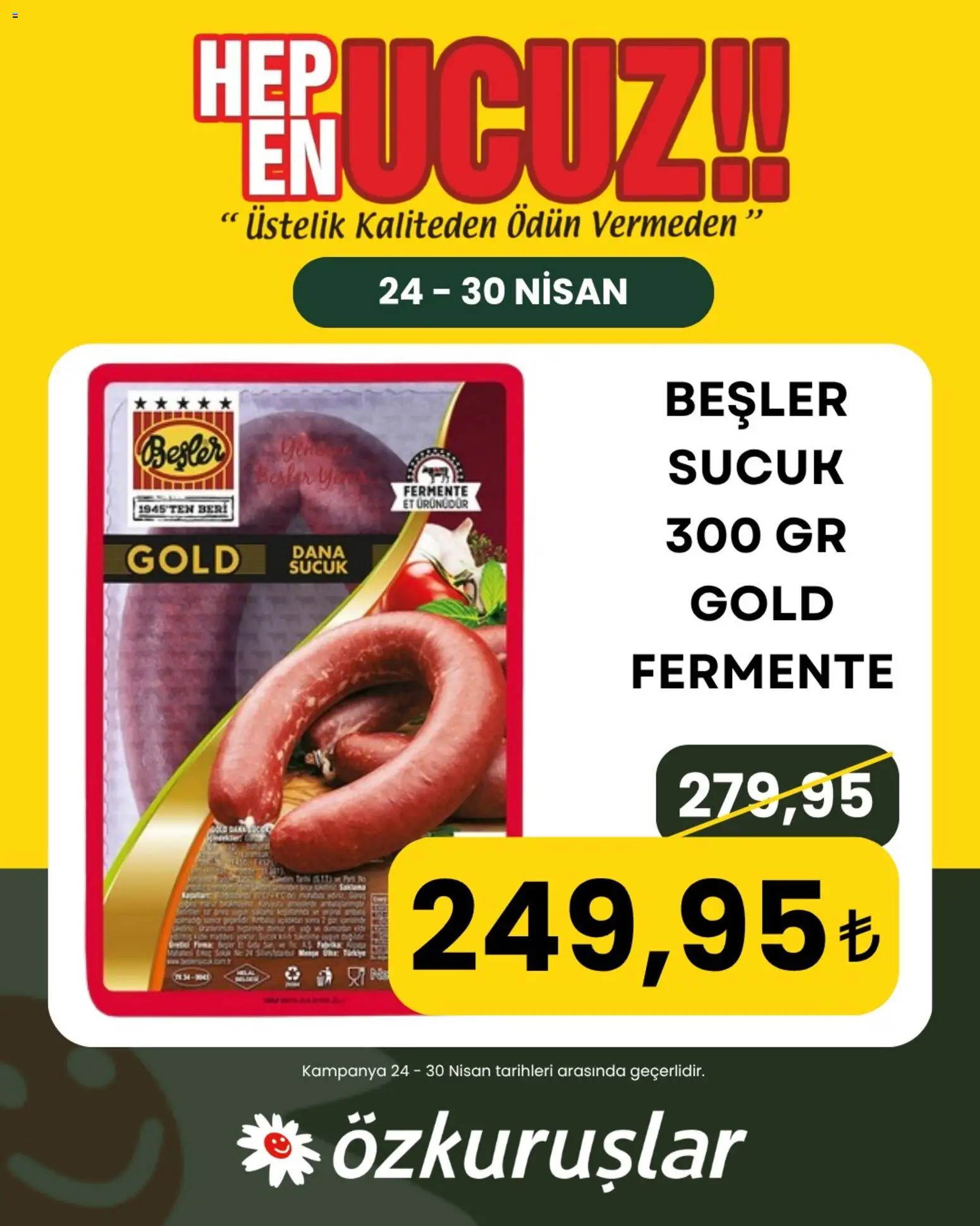 Özkuruşlar Özkuruşlar İndirim 24.04.2026 - Broşürünün önizlemesi