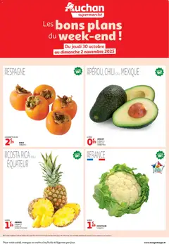 Prévisualisation de Les bons plans du week-end dans votre super ! du magasin Auchan formulaire valide 30/10/2025