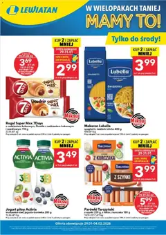 Pogląd gazetki "W wielopakach taniej" ze sklepu Lewiatan ważnej od 29.01.2026