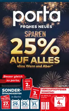 Vorschau von dem Prospekt des Geschäftes Porta!, gültig ab dem 26.12.2025