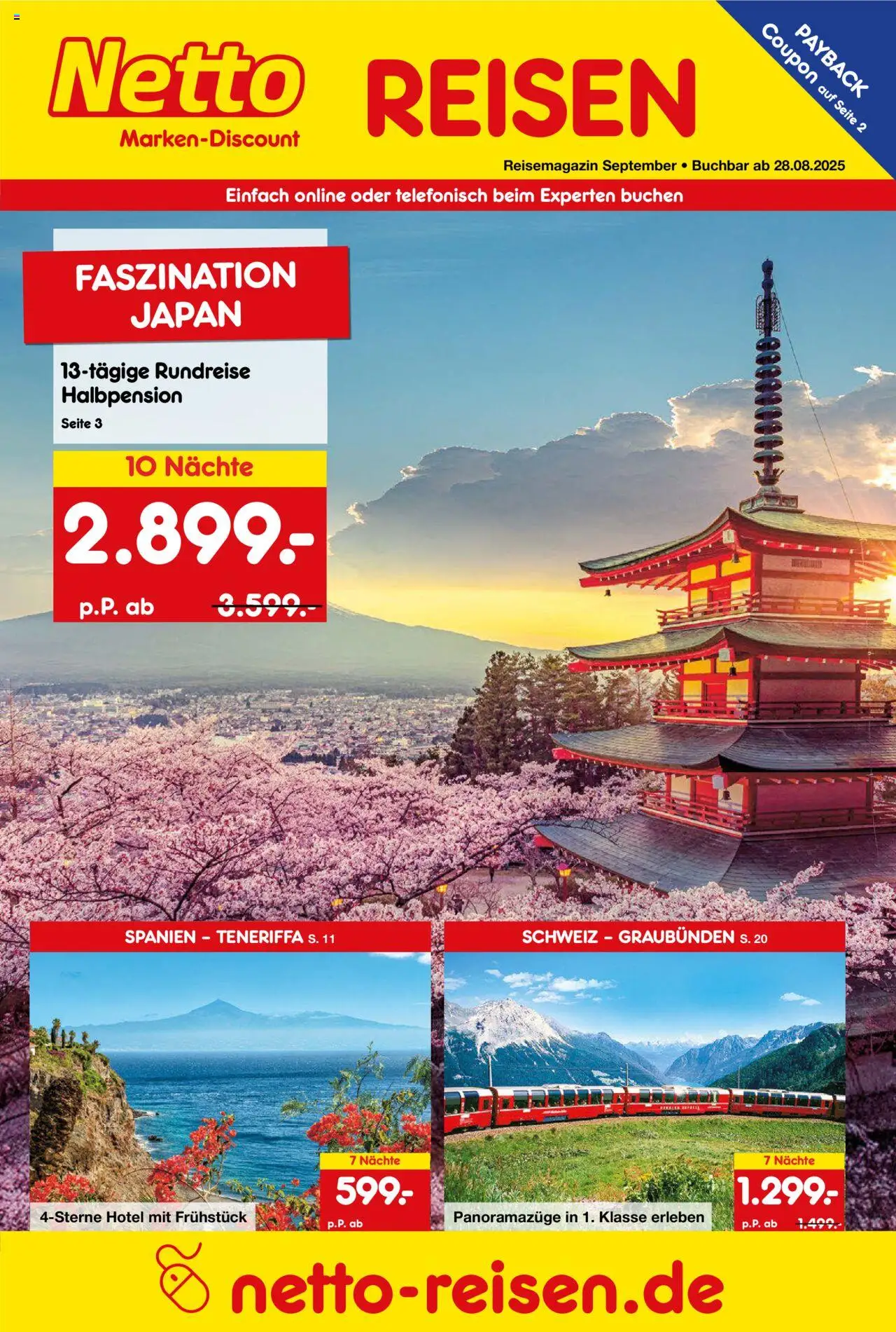 Netto Reisen Prospekt (vom 28.08.2025 - 30.09.2025)