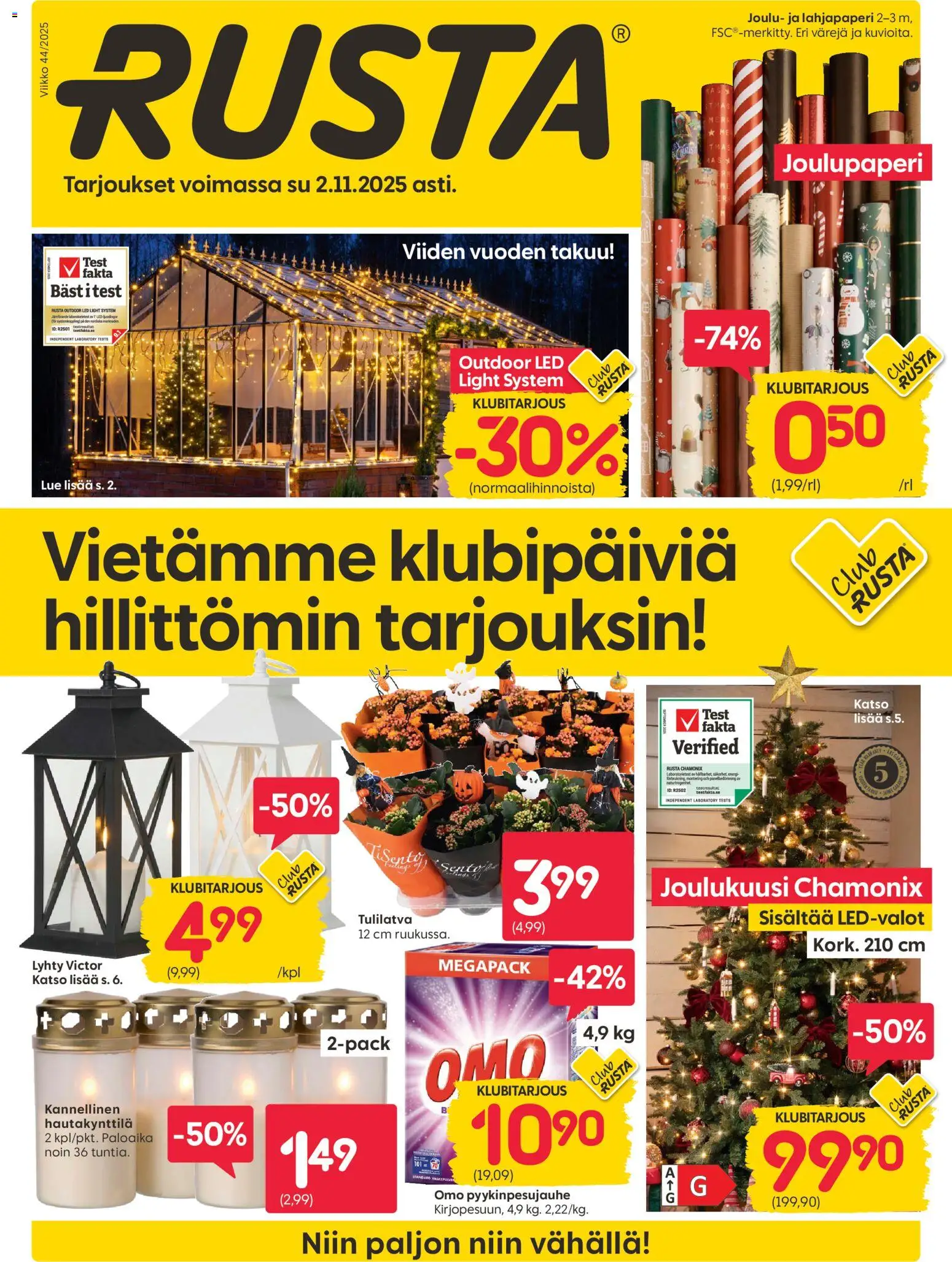 Rusta-kaupan Tarjoukset voimassa 27/10/2025 - Sivulla 1