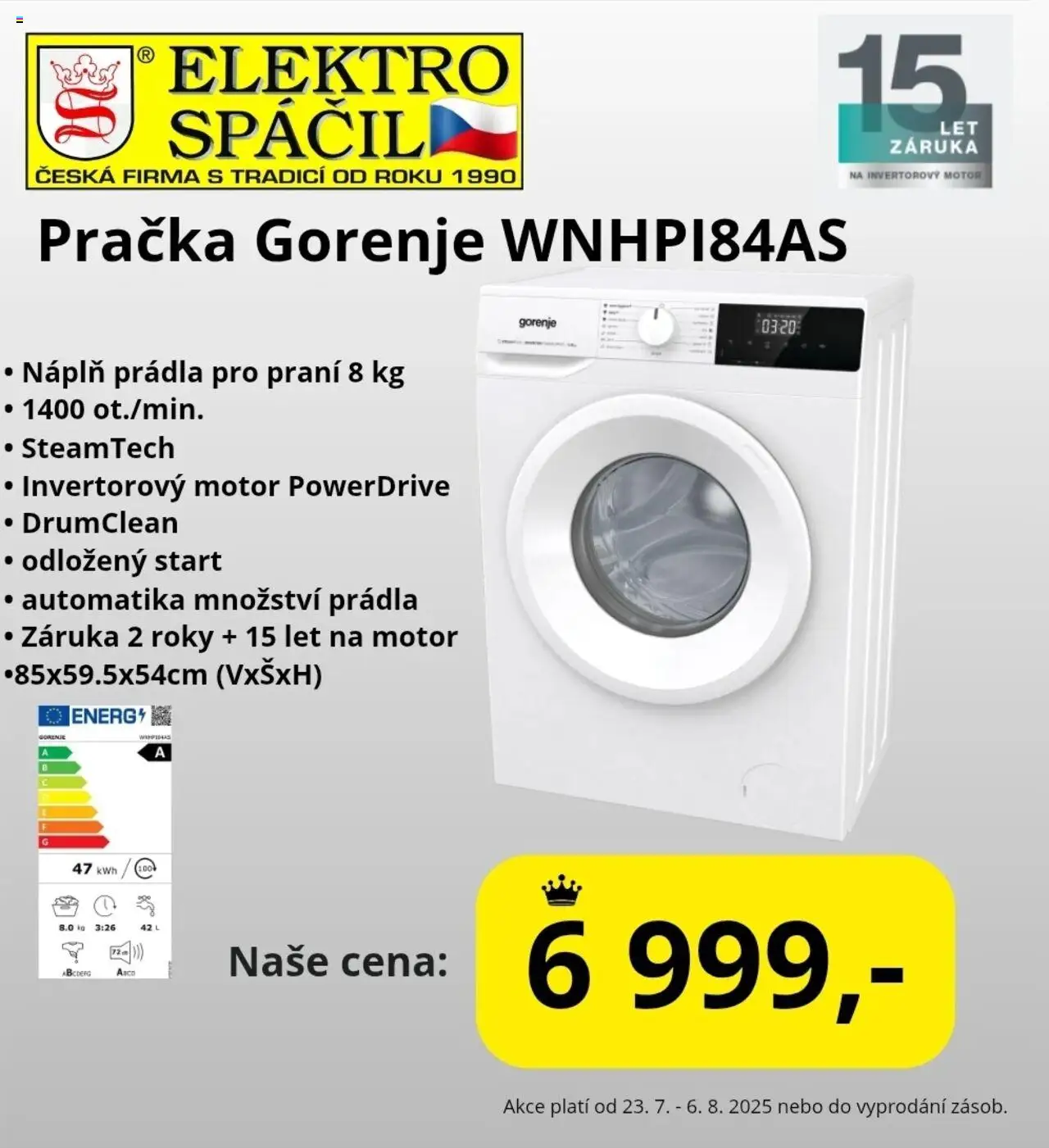  Elektro Spáčil Leták - Slevy (23.07.2025 - 06.08.2025)