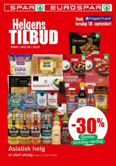 Forhåndsvis Helgens Tilbud fra butikk Spar gyldig fra 18/09/2025
