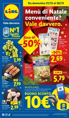 Anteprima dell'opuscolo Menù di Natale conveniente? Vale davvero. dal negozio Lidl valido da 20/12/2025