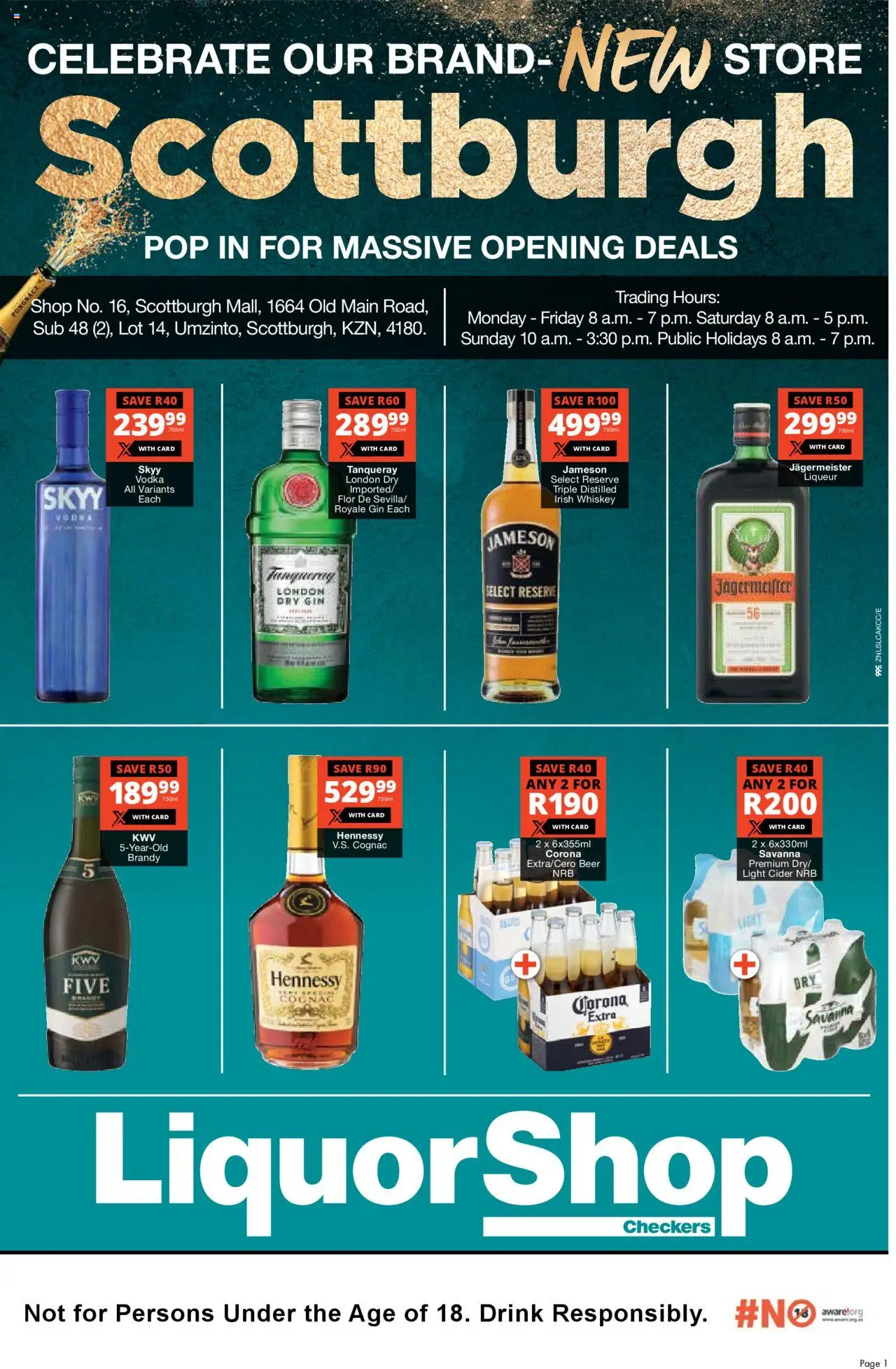 Checkers KwaZulu-Natal - LiquorShop Scottburgh Store Opening 28/07 - 10/08/2025 >> Catalogue