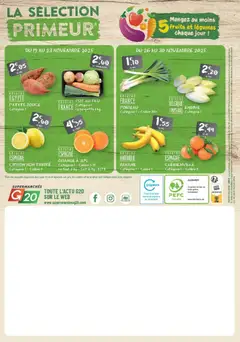 Prévisualisation de Catalogue du magasin G20 Supermarchés formulaire valide 19/11/2025 | Page: 20