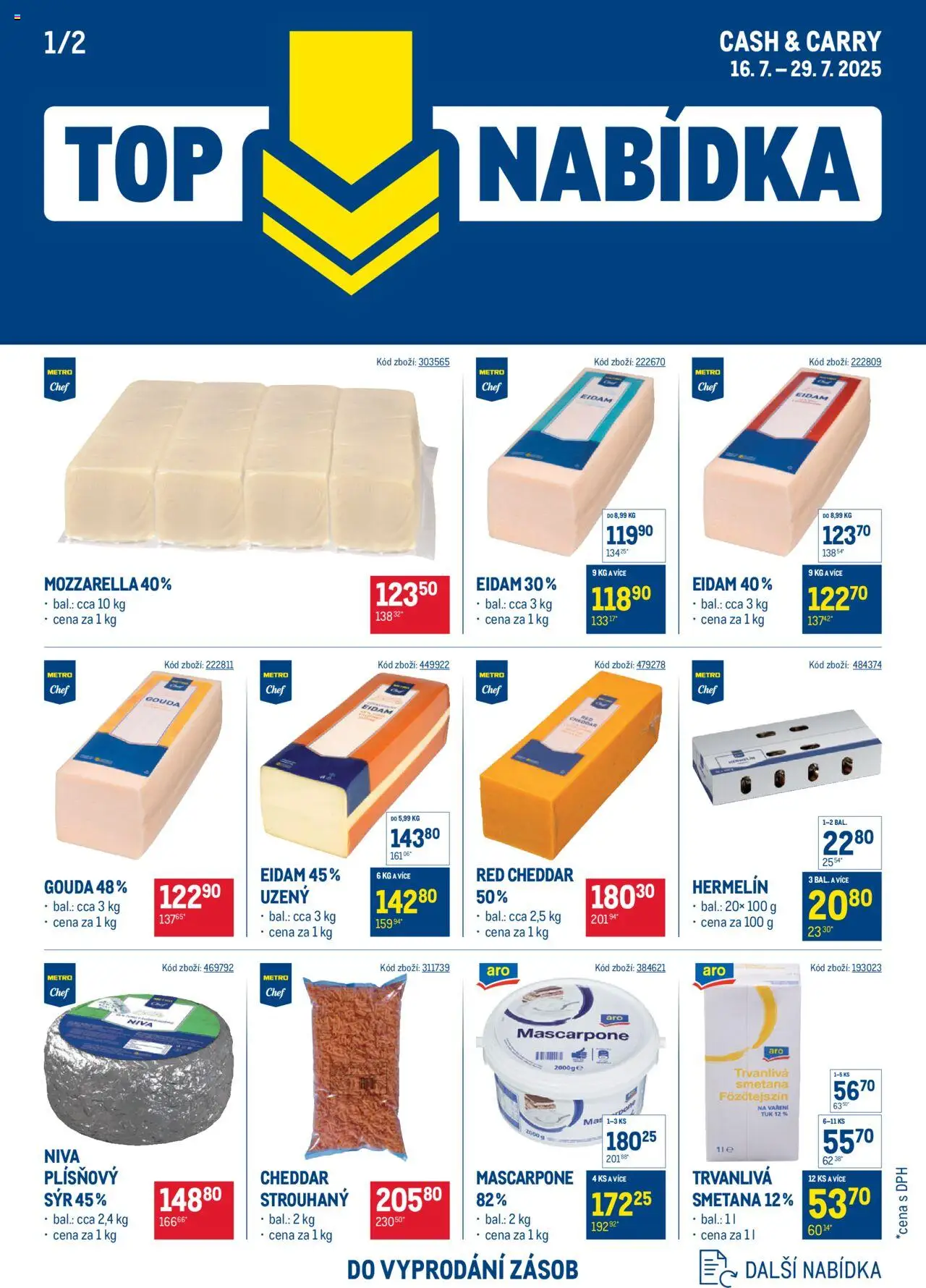  Makro Leták - Top nabídka mléčné výrobky od 16.07.2025 - Akce Makro