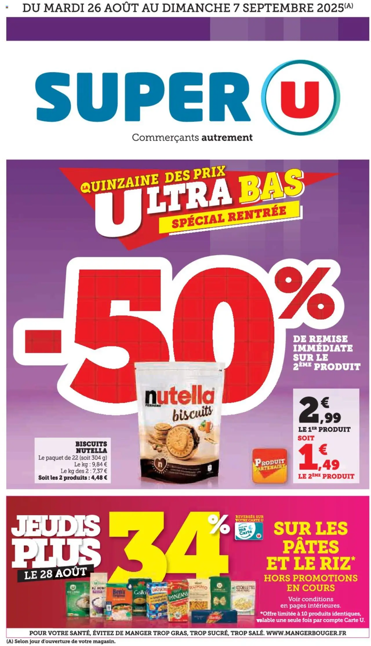 Catalogue de la boutique Super U valable du 26/08/2025 - Page numéro 1
