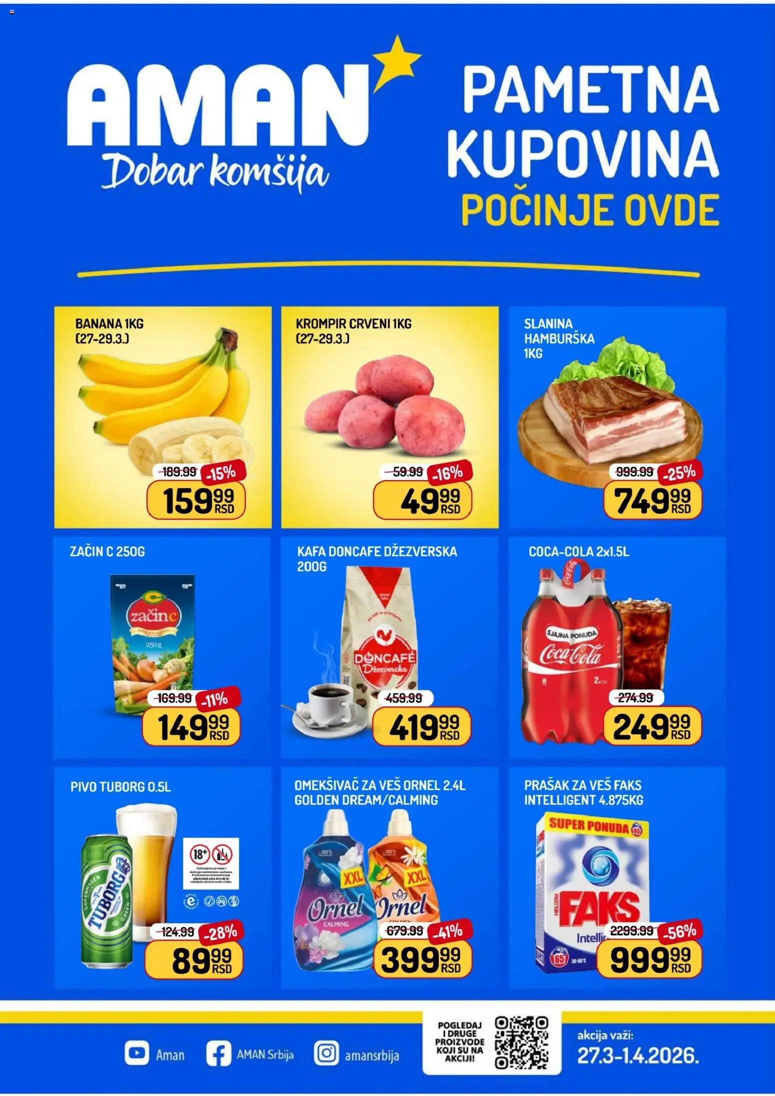 Pregled Aman kataloga - važi od 27.03.2026