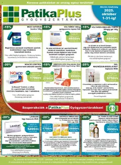 PatikaPlus - Akciós újság PatikaPlus megtekintése, amely érvényes 2025.10.01.-től