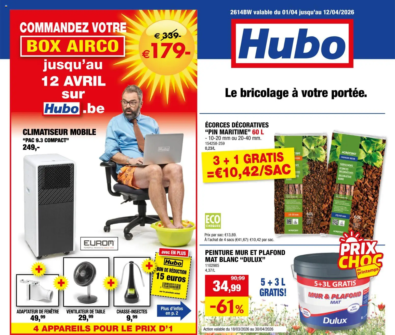 Voorbeeld van Hubo Publicité van winkel Hubo geldig vanaf 01/04/2026