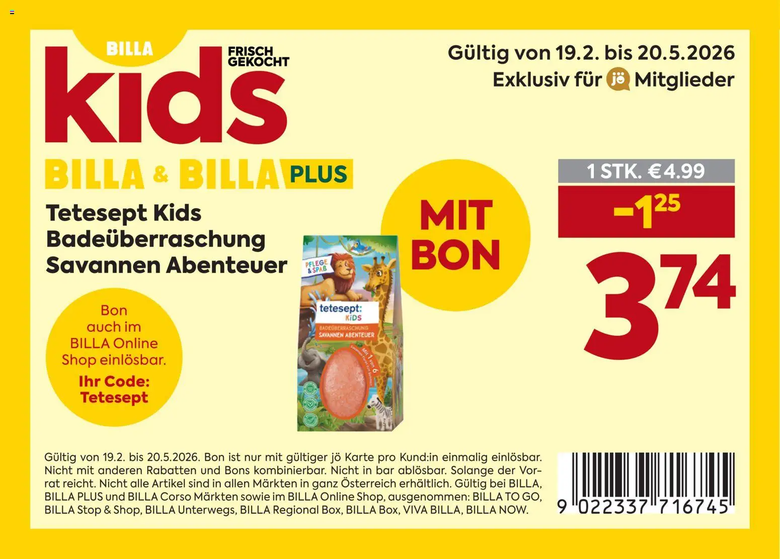 Vorschau der Angebote: Billa Billa Kids Bons gültig ab 19.02.2026
