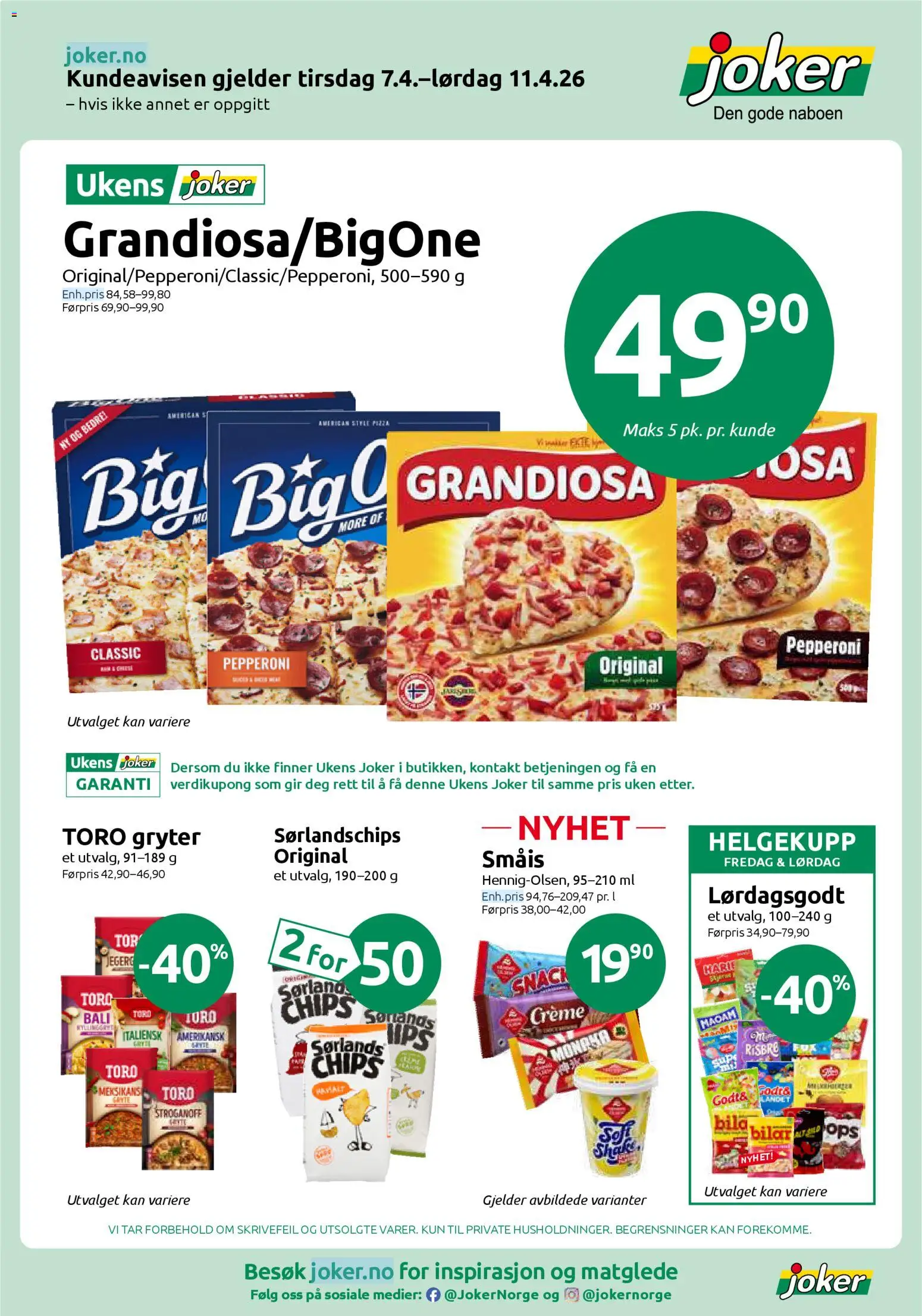 Forhåndsvis Joker kundeavis fra butikk Joker gyldig fra 07/04/2026