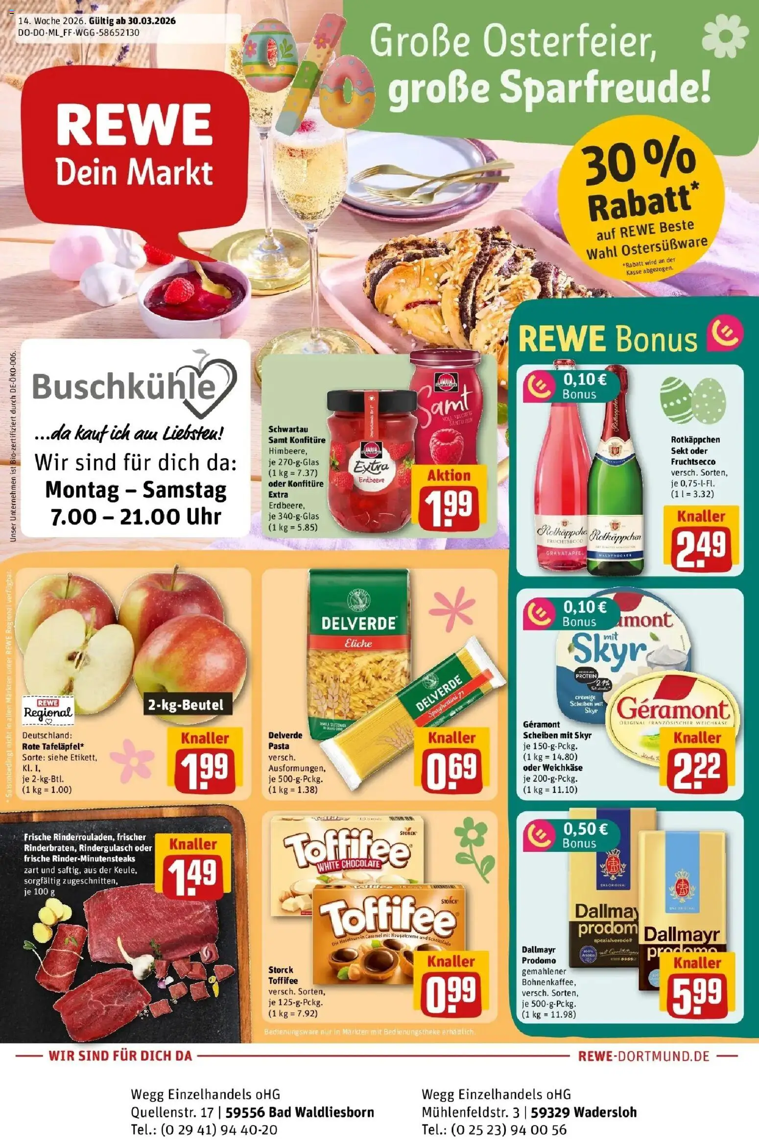 Vorschau von dem Prospekt des Geschäftes Rewe, gültig ab dem 30.03.2026