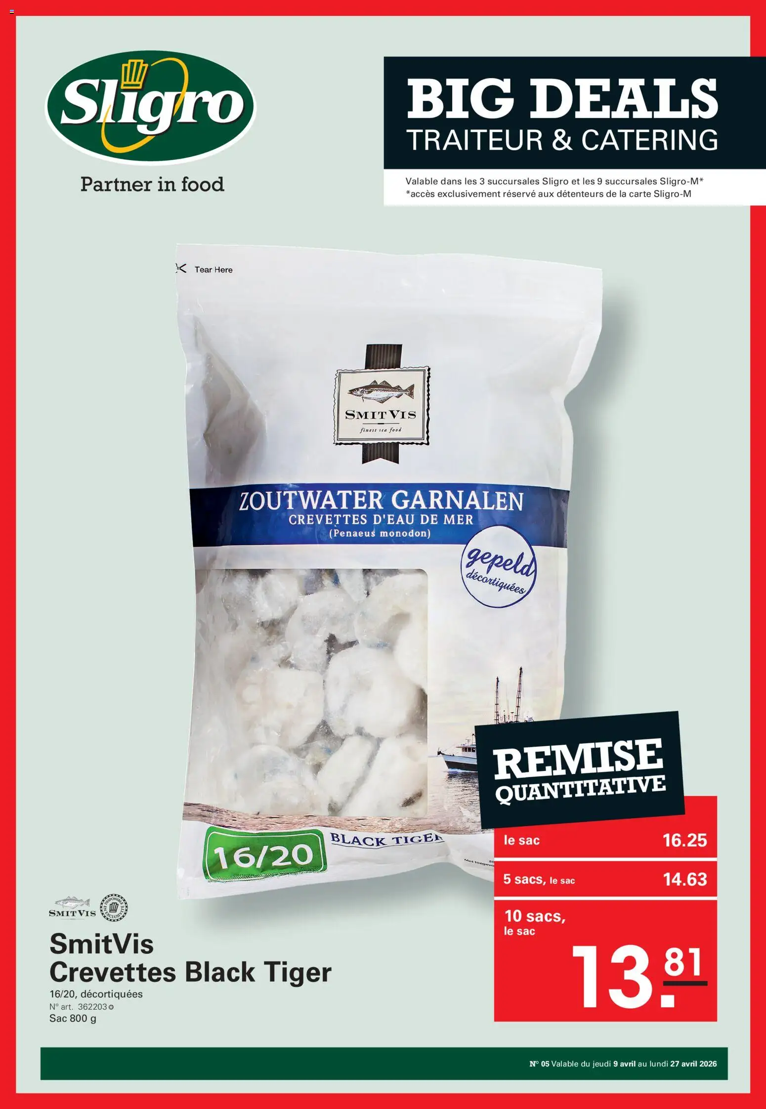 Voorbeeld van Sligro Publicité Deals van winkel Sligro geldig vanaf 09/04/2026