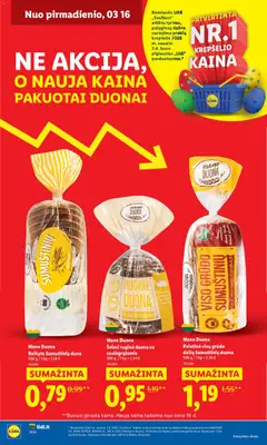 LIDL parduotuvės leidinio LIDL leidinys - Ne akcija, o nauja kaina galiojančio nuo 2026.03.16 peržiūra
