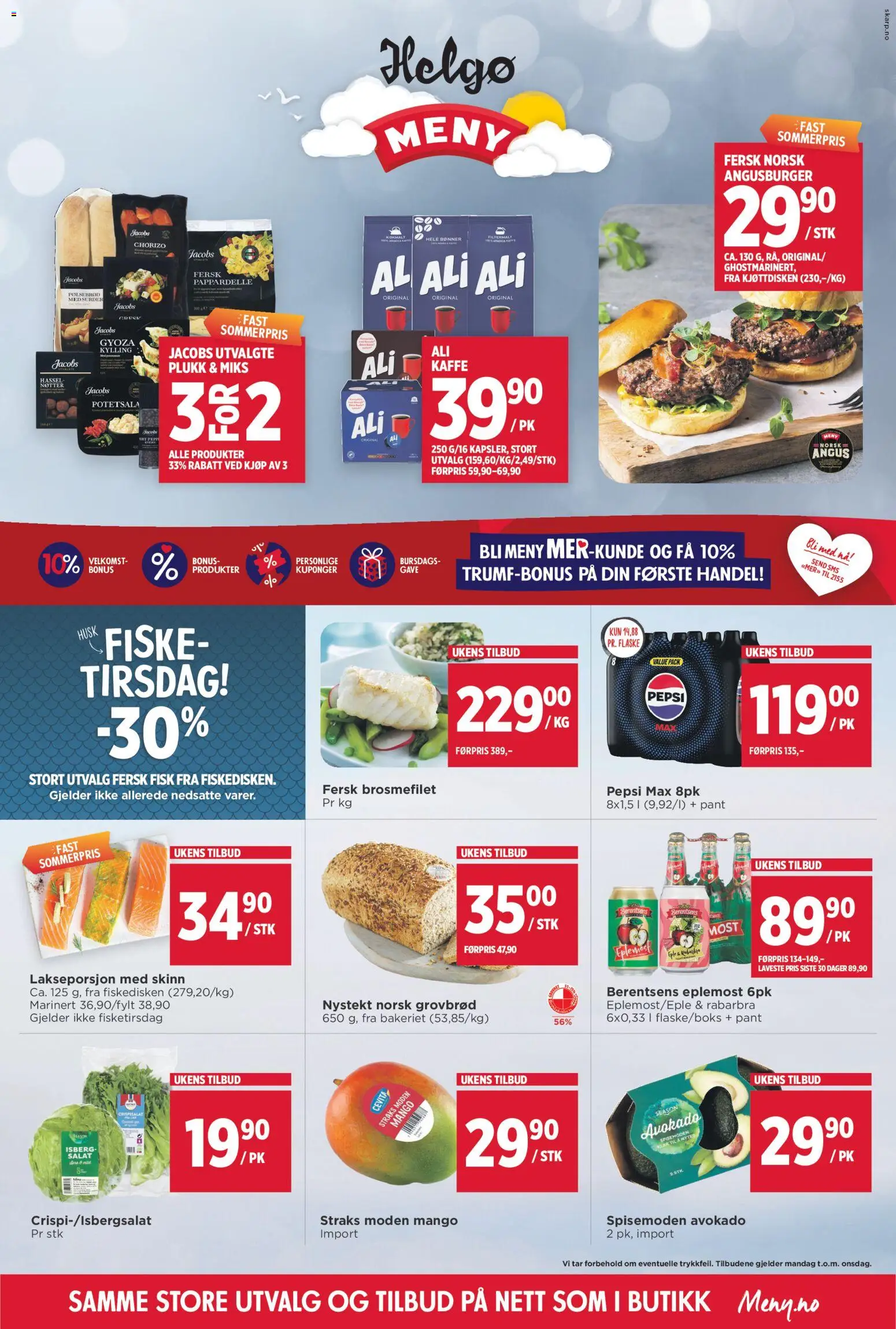 Forhåndsvis Meny Helgø kundeavis fra butikk Meny gyldig fra 20/04/2026