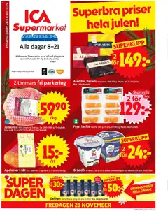 Förhandsgranska reklamblad Stockholm Globen från butik ICA Supermarket gäller från 24/11/2025