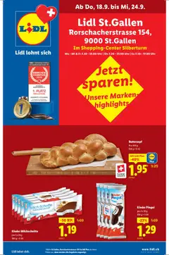 Vorschau des Merkblatts Aktionen St. Gallen vom Shop Lidl gültig von 18.09.2025 bis 24.09.2025