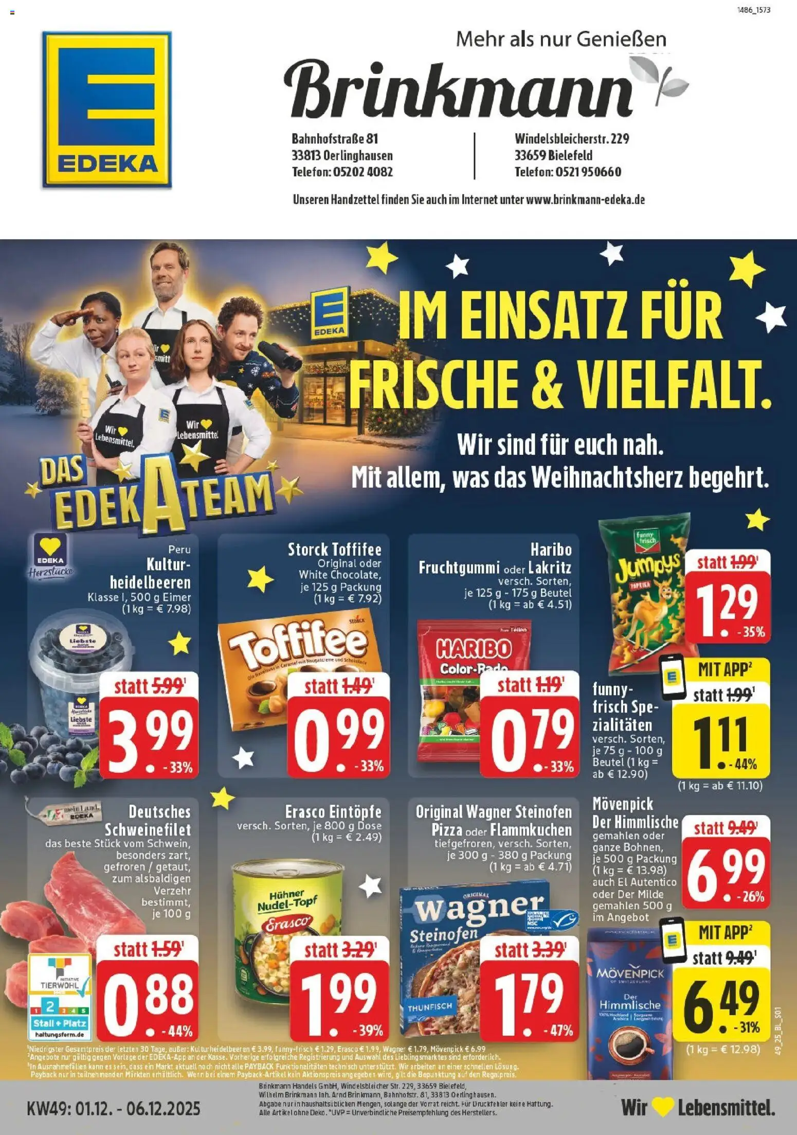 Vorschau von dem Prospekt des Geschäftes Edeka, gültig ab dem 01.12.2025