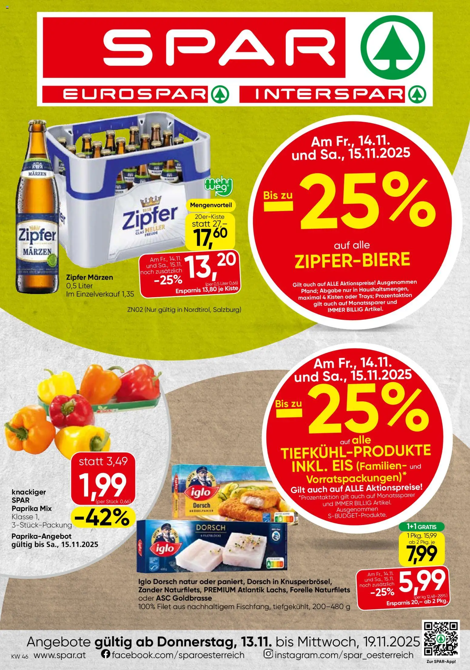 Vorschau der Angebote: Spar Salzburg gültig ab 13.11.2025