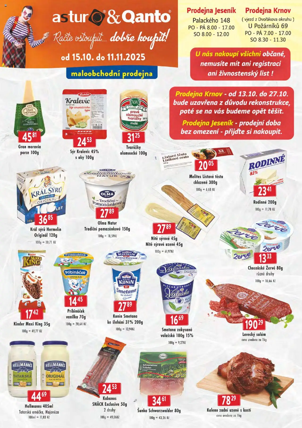  Astur & Qanto Leták - cash&carry Jeseník, Krnov (15.10.2025 - 11.11.2025)
