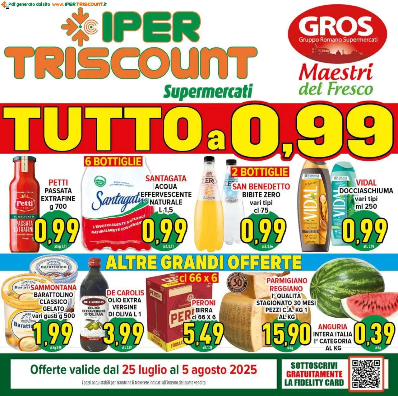 Volantino Ipertriscount valido da 25/07/2025 numero di pagina 1
