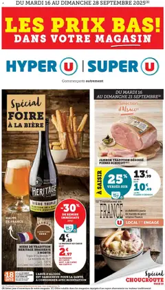 Prévisualisation de Choucroute / foire à la bière du magasin Hyper U formulaire valide 15/09/2025