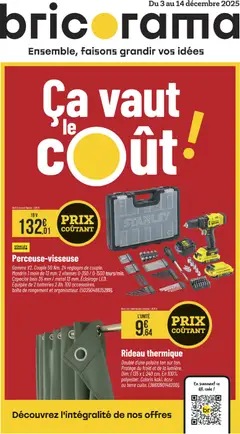 Prévisualisation de Catalogue Ça vaut le coût en décembre du magasin Bricorama formulaire valide 03/12/2025