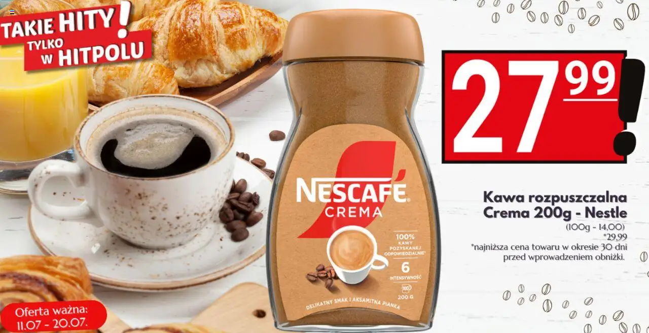 Hitpol Hity cenowe od 11.07.2025 - Nowa Gazetka - Numer strony 1 - Kawa, Kawa rozpuszczalna, Nescafe