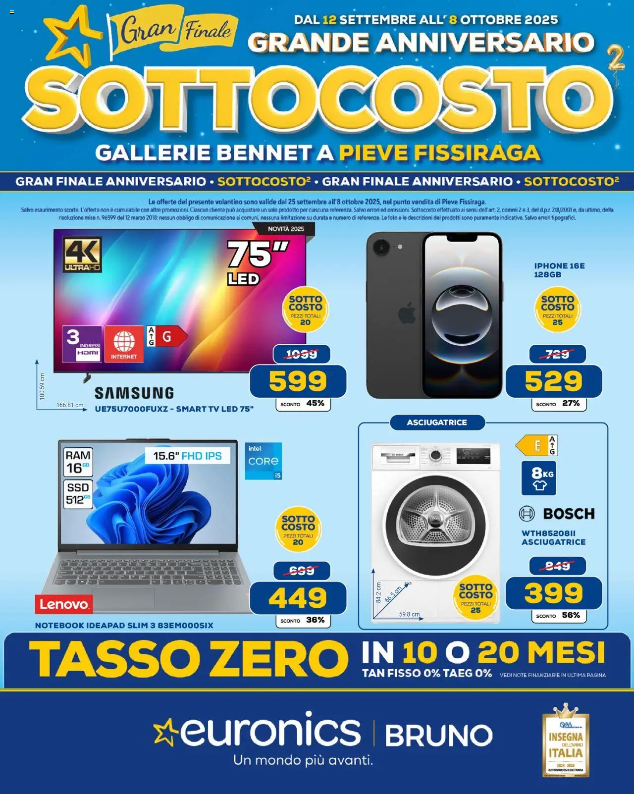 Volantino Euronics valido da 25/09/2025 numero di pagina 1