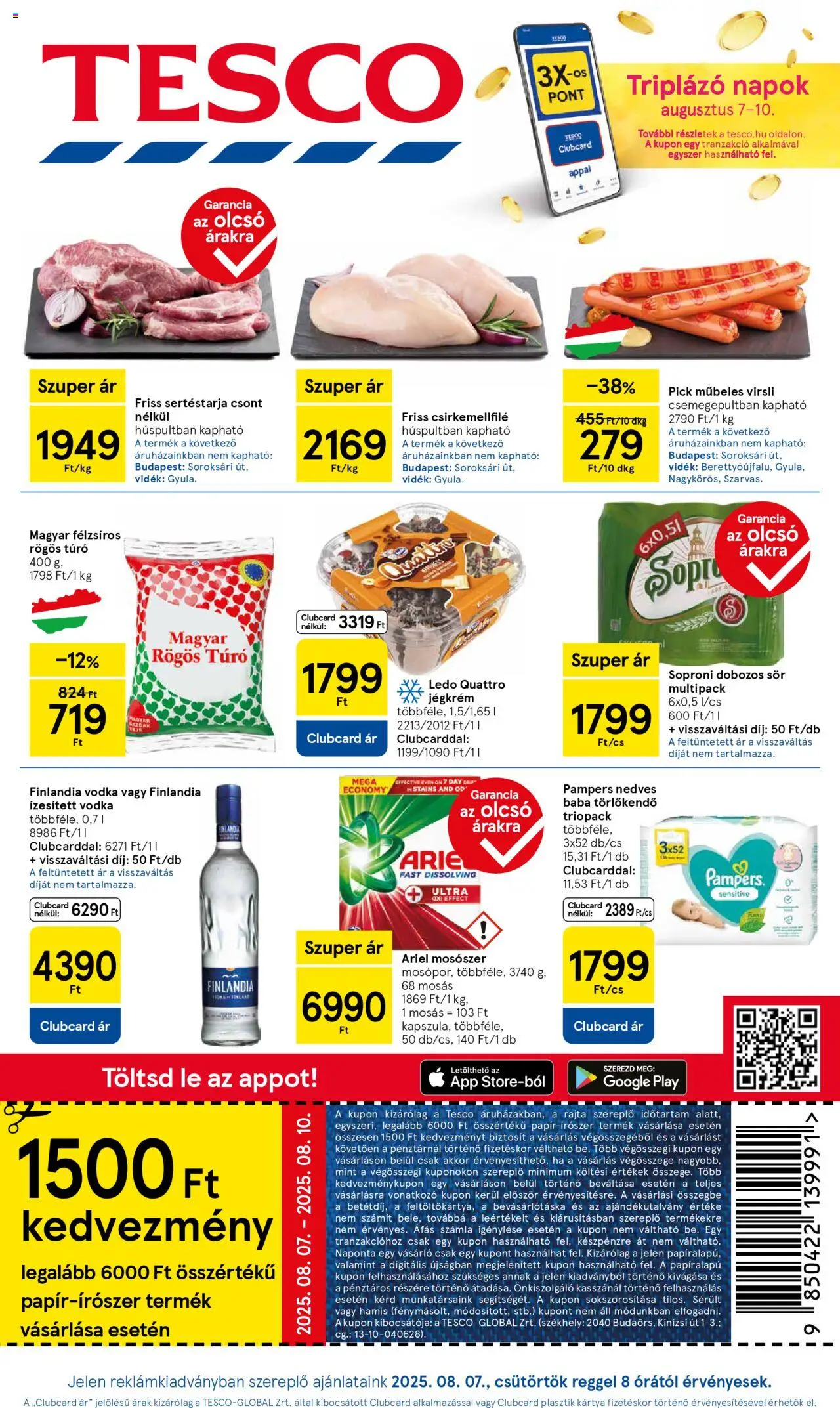 Tesco aktuális szórólap, érvényes 2025.08.07.-től - 1 oldal
