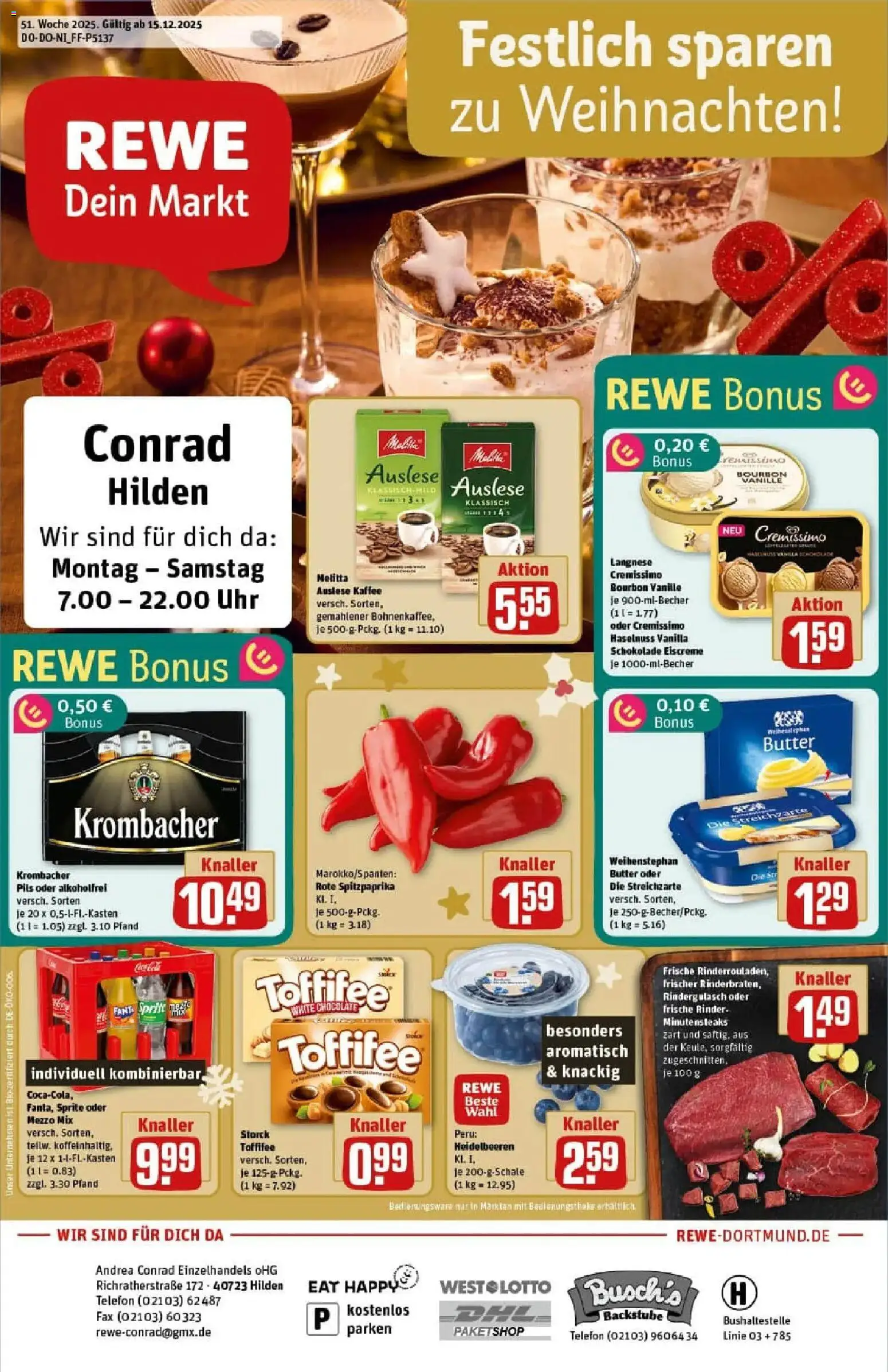 Vorschau von dem Prospekt des Geschäftes Rewe, gültig ab dem 15.12.2025