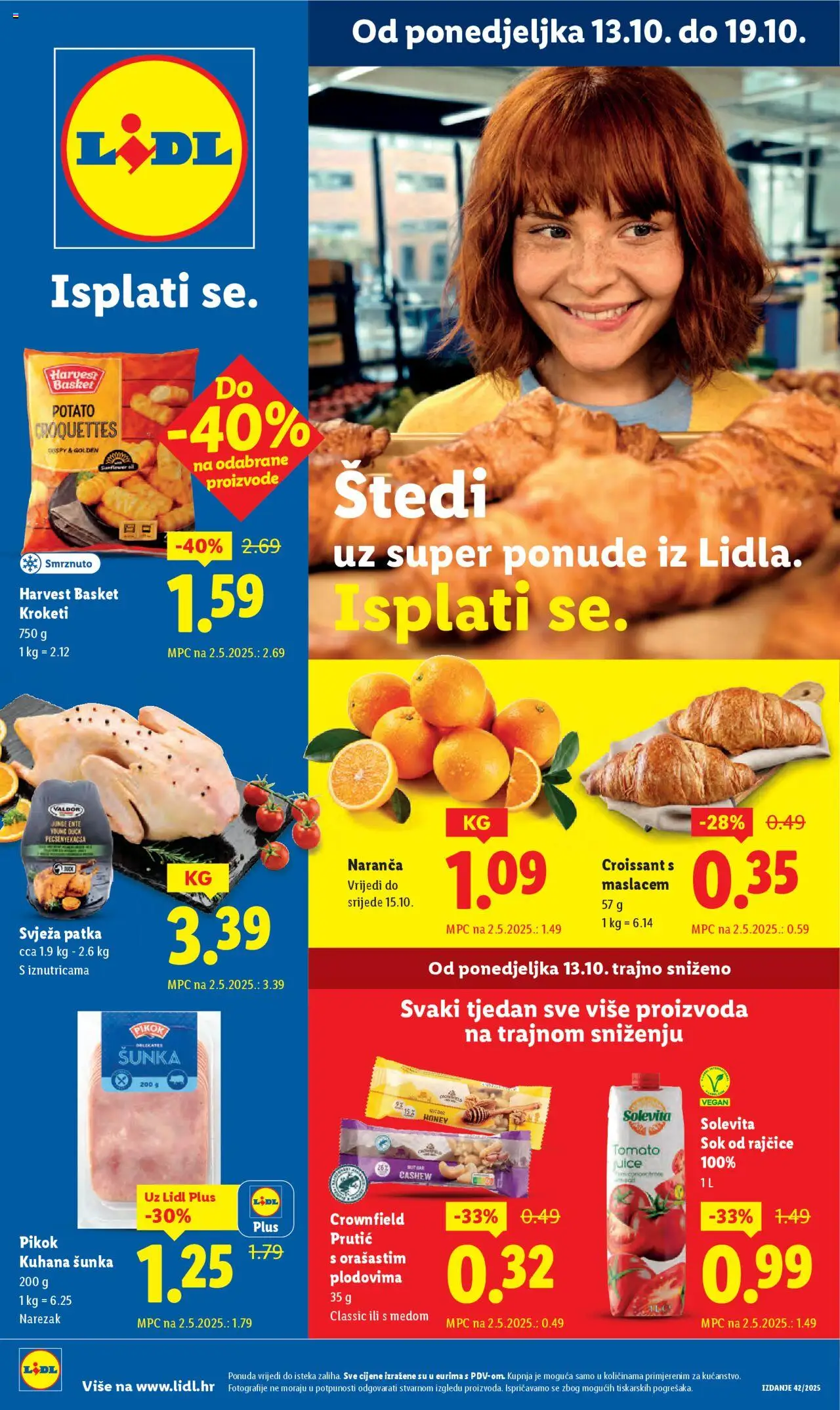 Lidl aktualni Katalog vrijedi od 13.10.2025 - tjedna akcija broj stranice 1