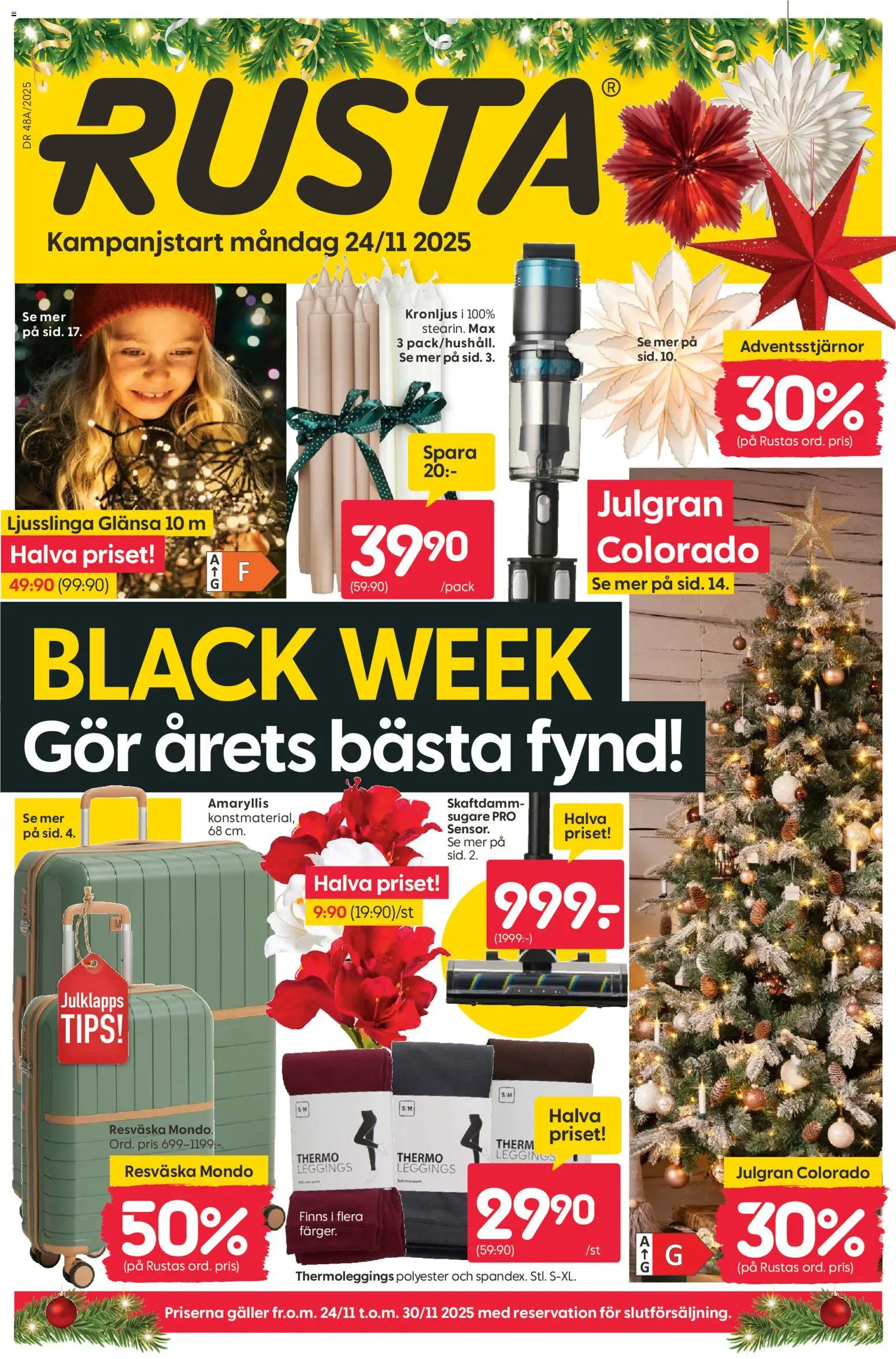Förhandsgranska reklamblad Black Friday från butik Rusta gäller från 24/11/2025