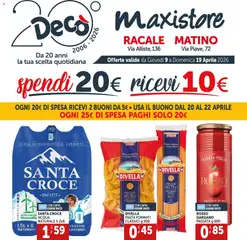 Anteprima dell'opuscolo Decò volantino Maxistore Racale, Matino dal negozio Decò valido da 09/04/2026