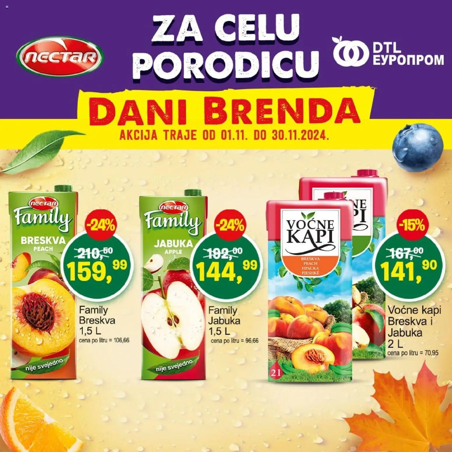 Pregled Europrom kataloga - važi od 01.11.2025