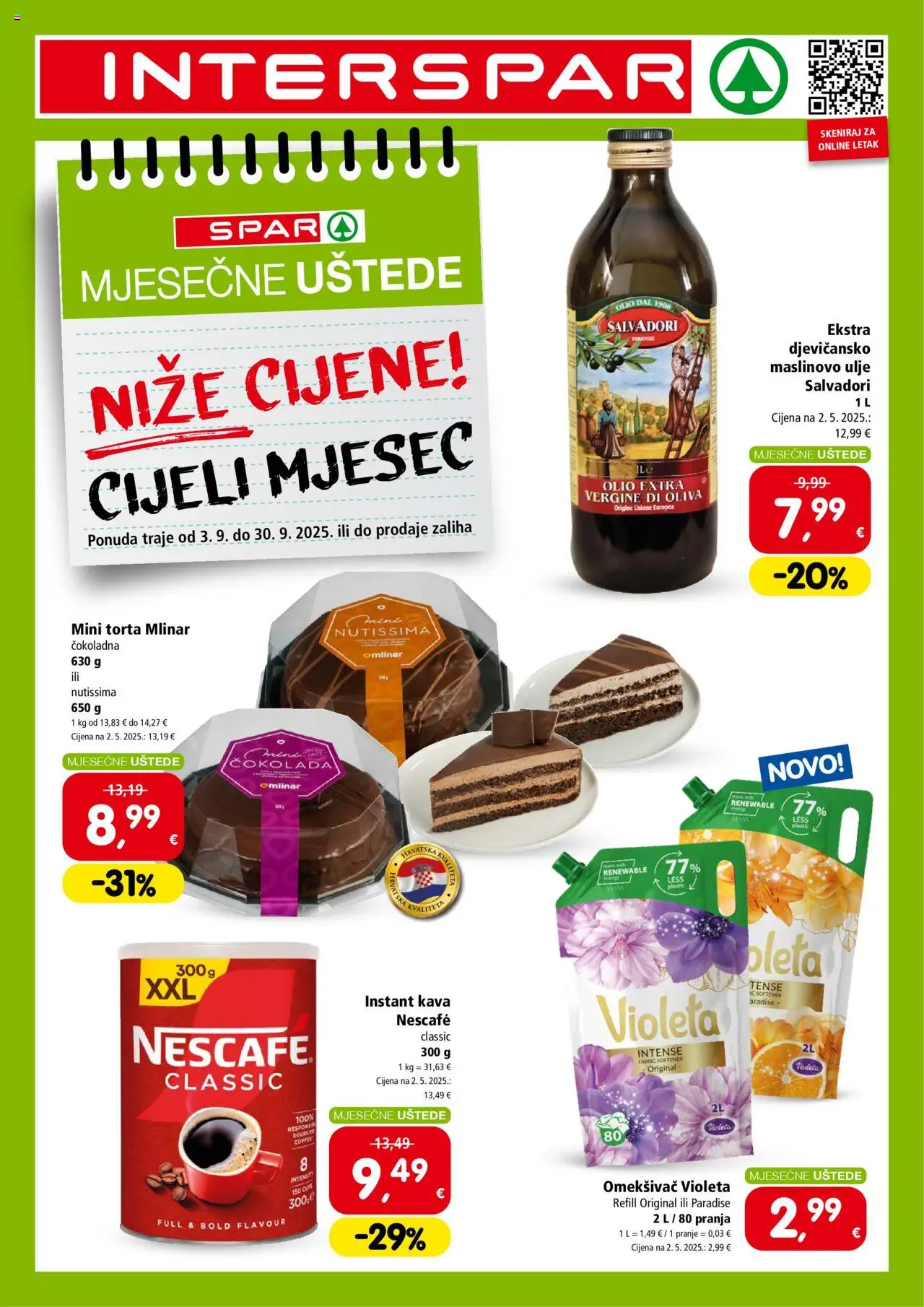 Interspar aktualni Uštede vrijedi od 03.09.2025 - tjedna akcija broj stranice 1