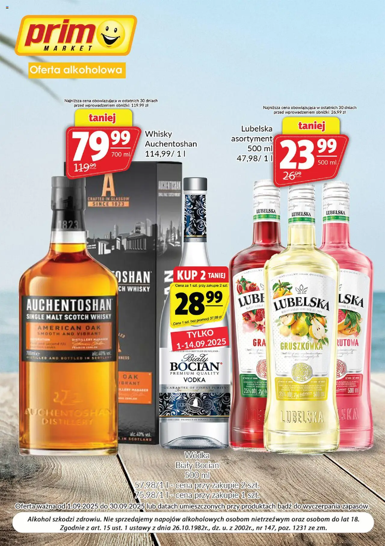 Prim Market Oferta alkoholowa od 01.09.2025 - Nowa Gazetka - Numer strony 1