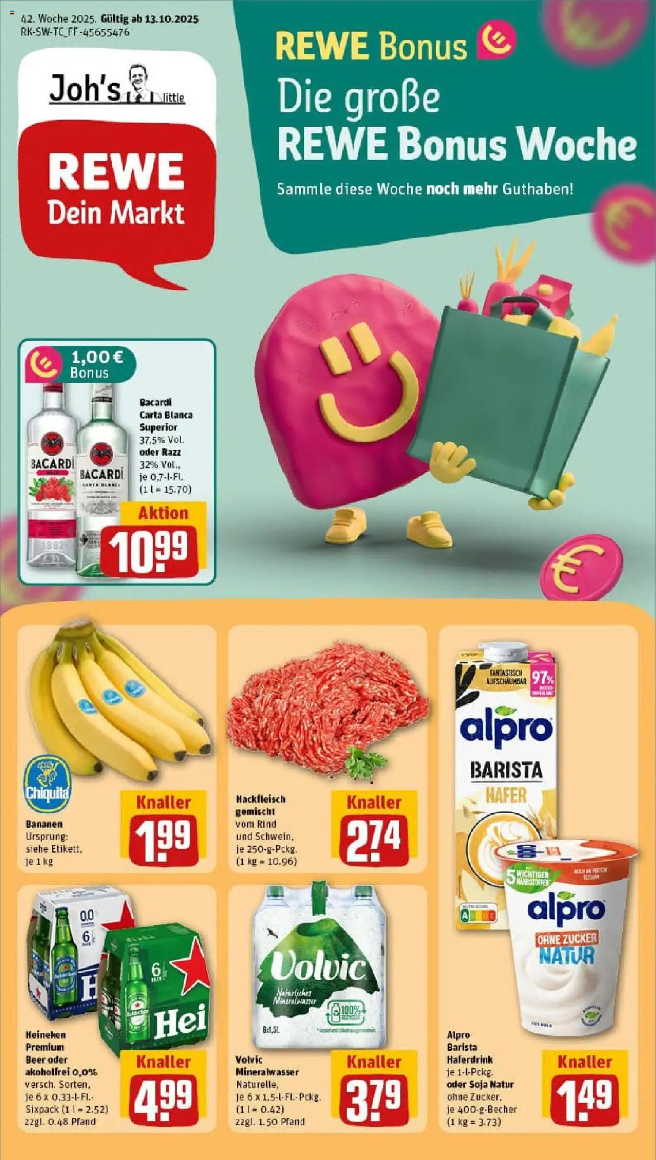 REWE Prospekt ab 13.10.2025 nächste Woche - Prospekt Mannheim / Rheinau	