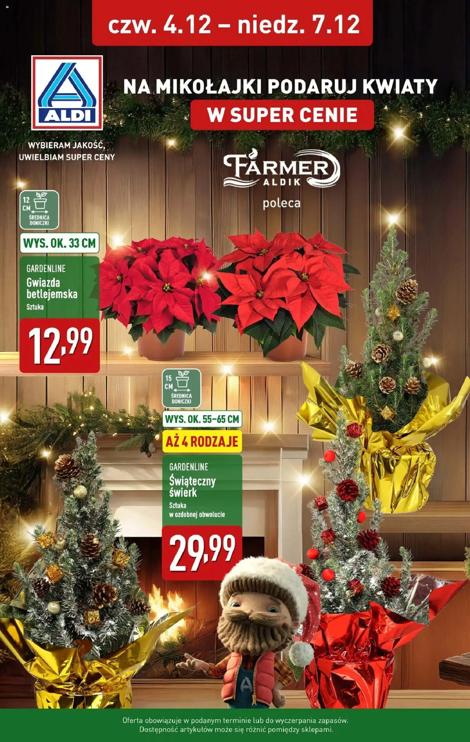 Pogląd gazetki "Na Mikołajki podaruj kwiaty z ALDI" ze sklepu Aldi ważnej od 03.12.2025