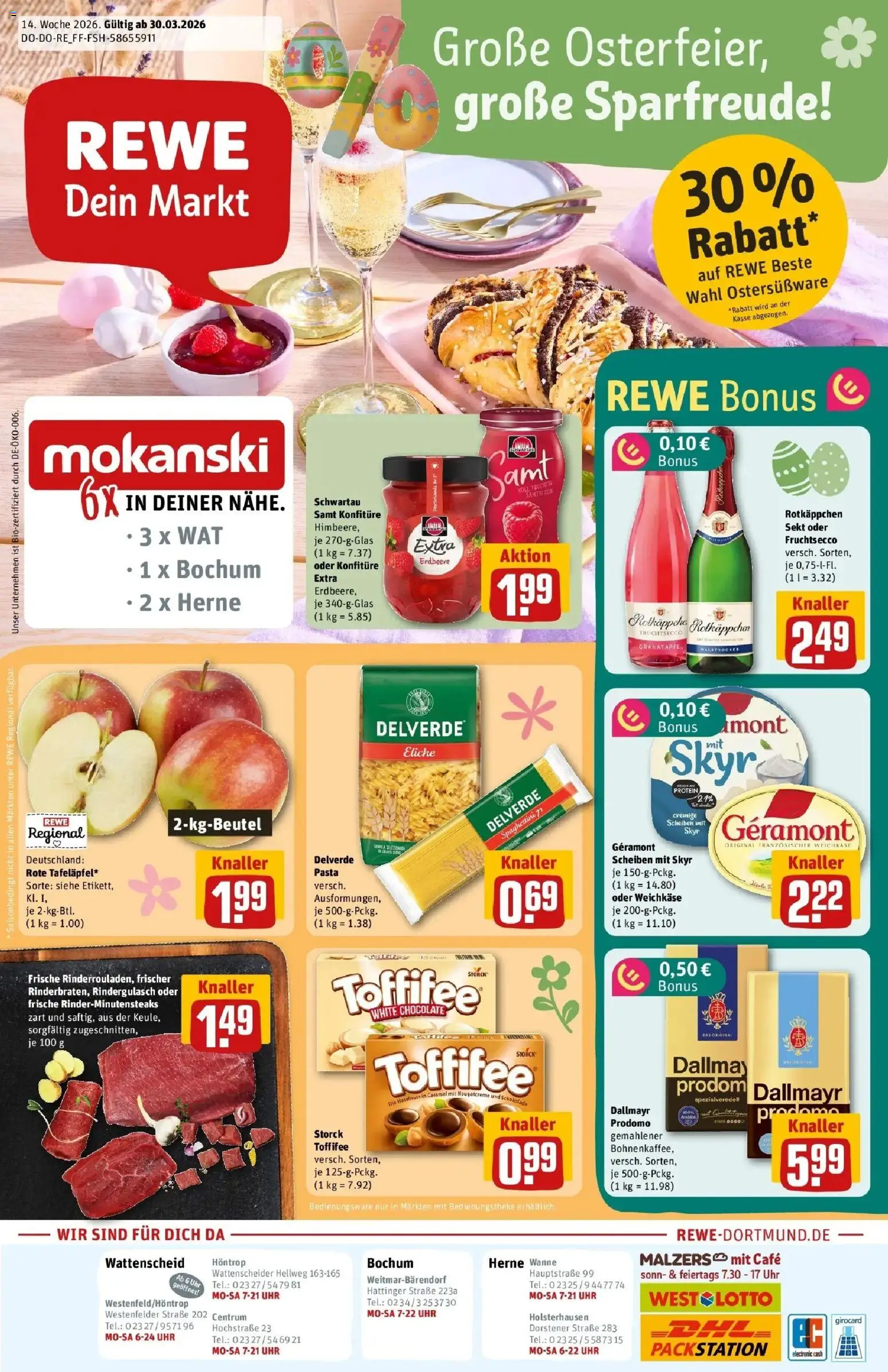 Vorschau von dem Prospekt des Geschäftes Rewe, gültig ab dem 30.03.2026