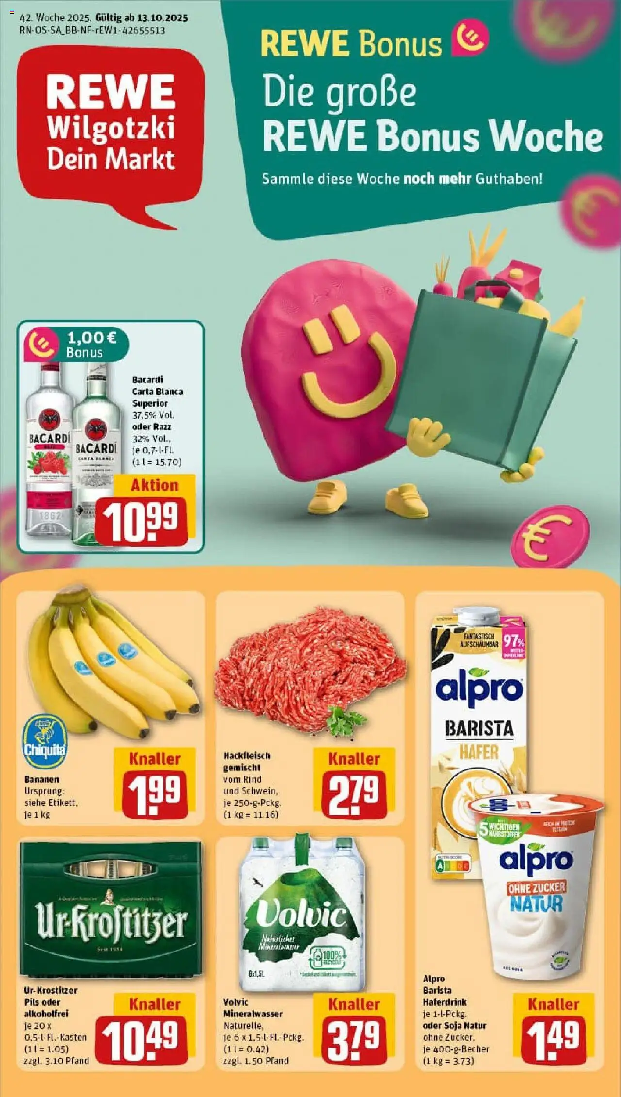REWE Prospekt ab 13.10.2025 nächste Woche - Prospekt Magdeburg / Brückfeld	