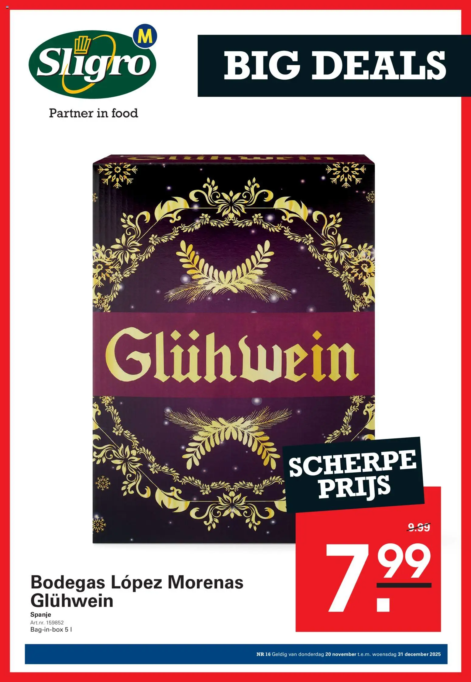 Voorbeeld van Sligro-M - Bigdeals van winkel Sligro geldig vanaf 20/11/2025