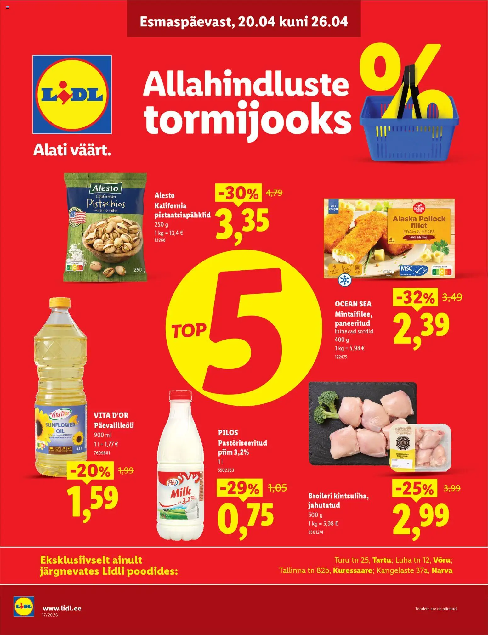 Lidl kliendilehe eelvaade alates 20.04.2026