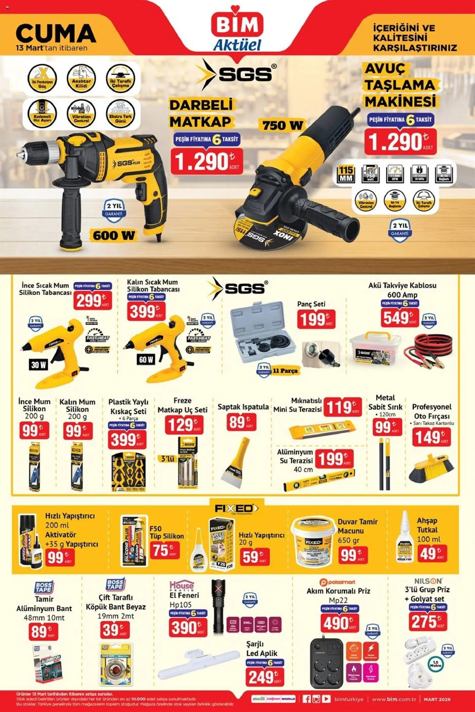 BİM BİM - Katalog Cuma 13.03.2026 - Broşürünün önizlemesi