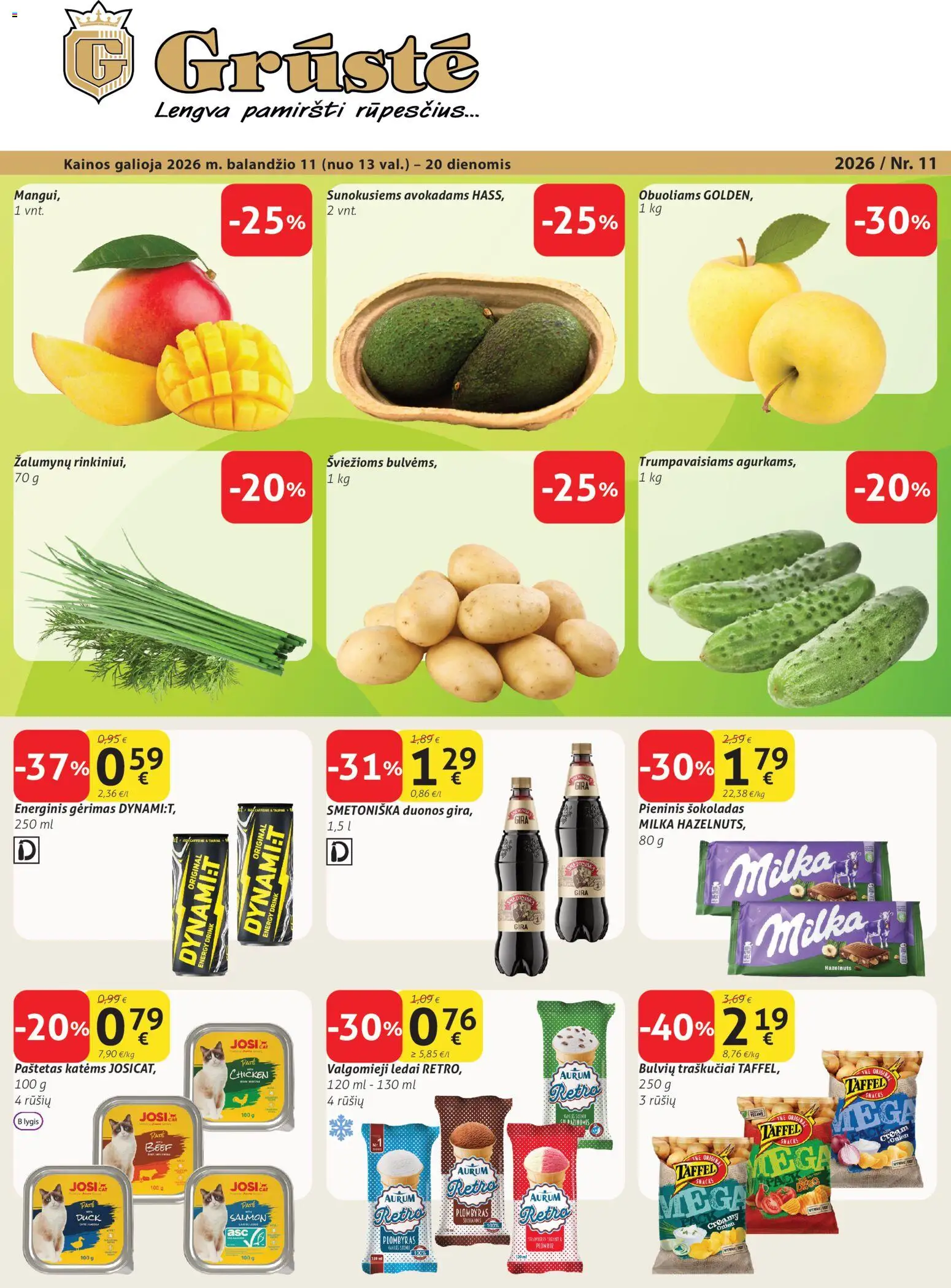 GRUSTE parduotuvės leidinio GRUSTE leidinys galiojančio nuo 2026.04.11 peržiūra