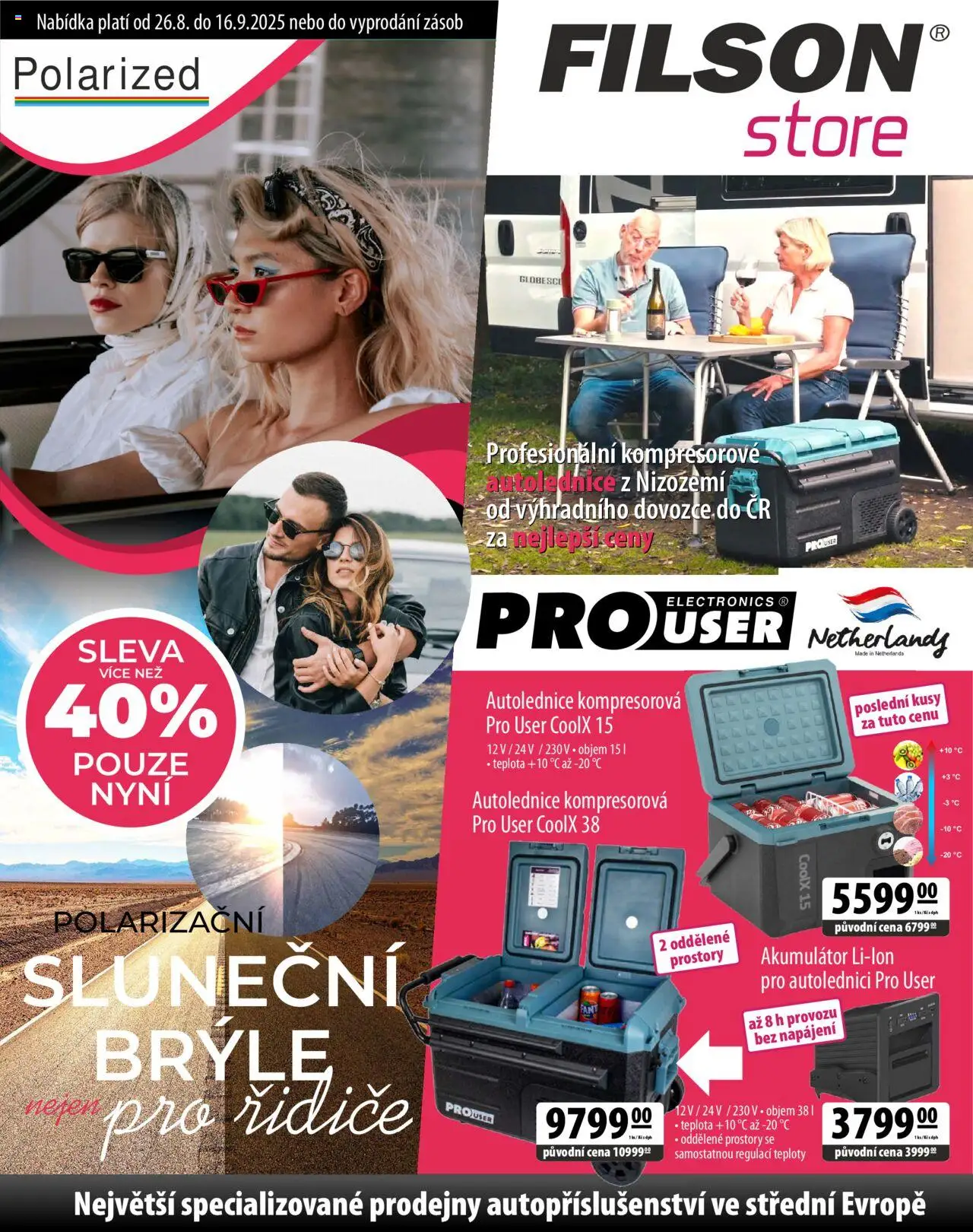  FILSON Store Konec léta s kvalitním autopříslušenstvím (26.08.2025 - 16.09.2025)